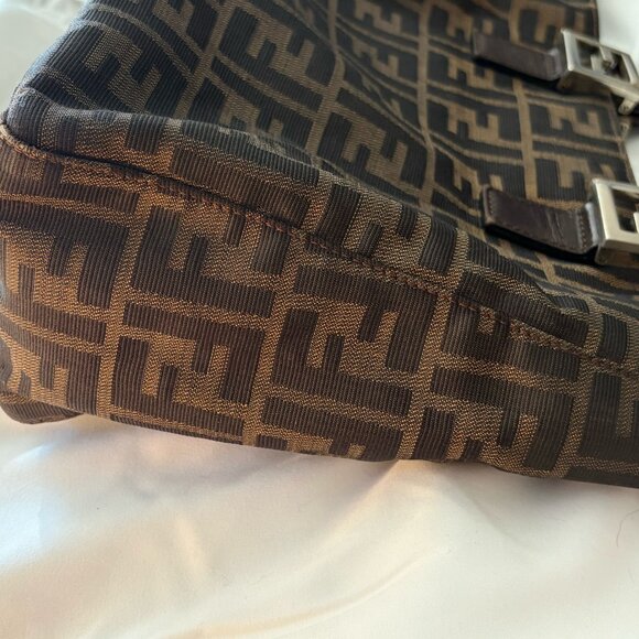 Vintage Fendi Zucca Canvas Twin Tote in Small - Picture 4 of 14